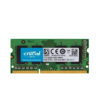 Mémoire RAM Crucial SO-DIMM DDR3L 4 Go 1600 MHz